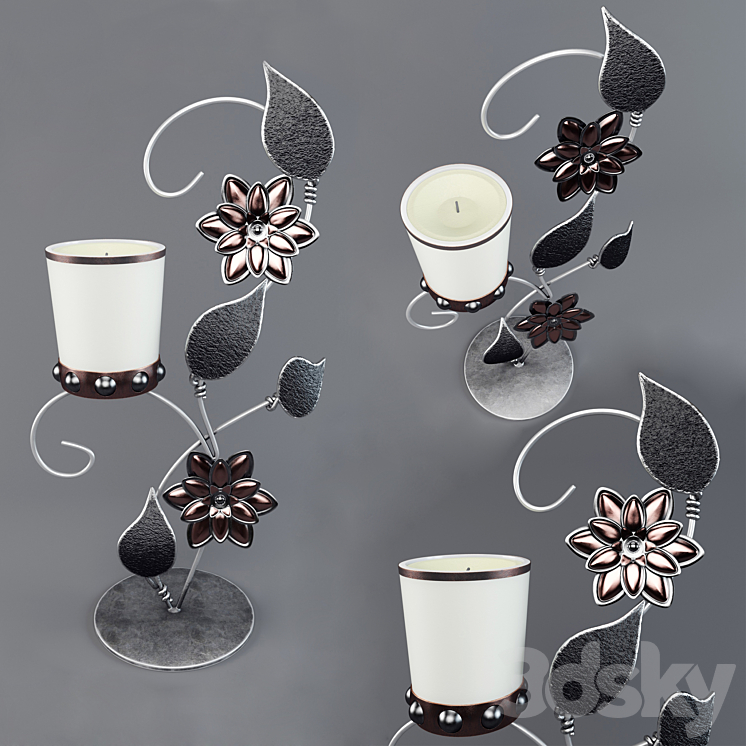 Candlestick "Pearl belt" 3DS Max - thumbnail 1