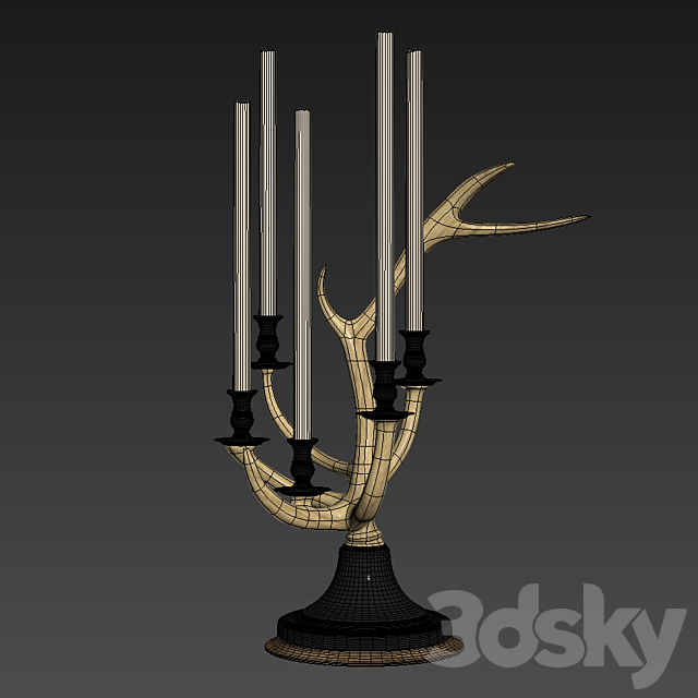 Candlestick Ralph Lauren CHANNING 5-LIGHT CANDELABRA 3DSMax File - thumbnail 2