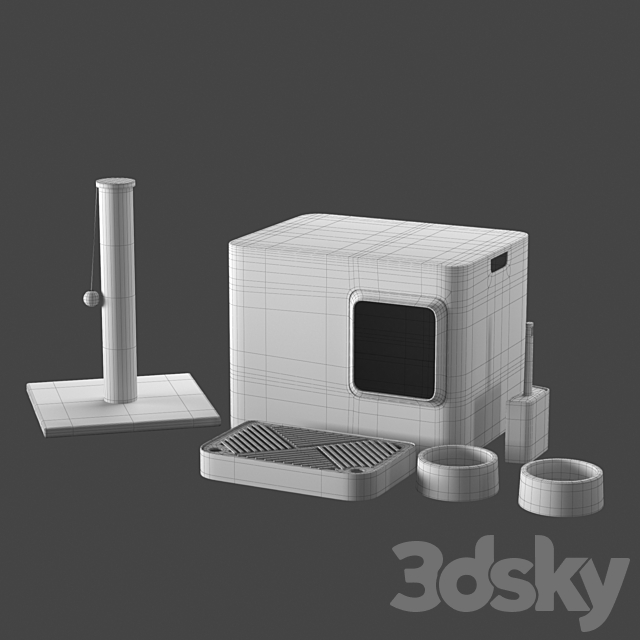 Cat accessories 3DS Max Model - thumbnail 6