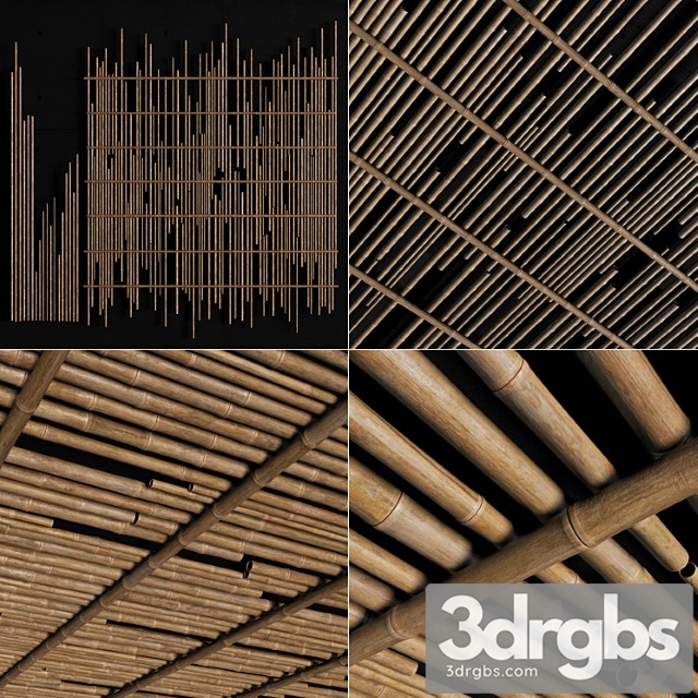 Ceiling Bamboo Tsage Random Decor H1 Bamboo Ceiling Random Cell 3dsmax Download - thumbnail 1