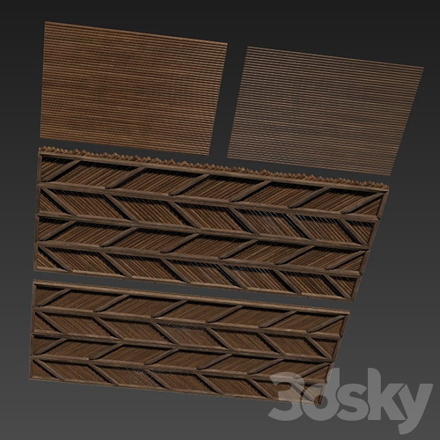 Ceiling diagonal branch straight n2 3DS Max Model - thumbnail 6