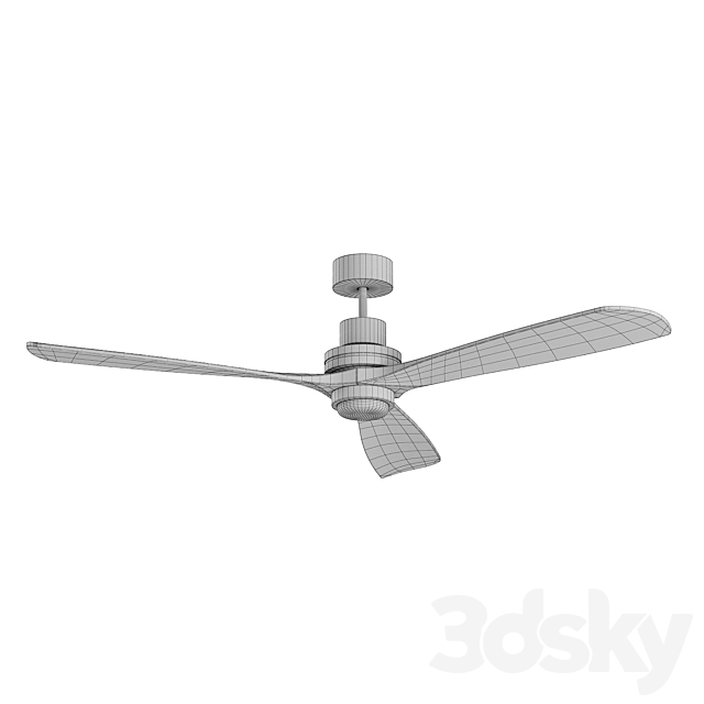 Ceiling Fan LANTAU-G LED 3DS Max Model - thumbnail 5