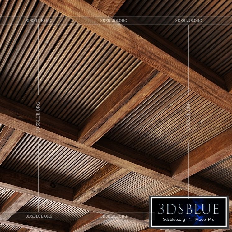 Ceiling on beams No. 8 3DS Max - thumbnail 3