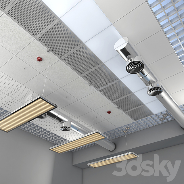 Ceiling Panels 3DS Max Model - thumbnail 2