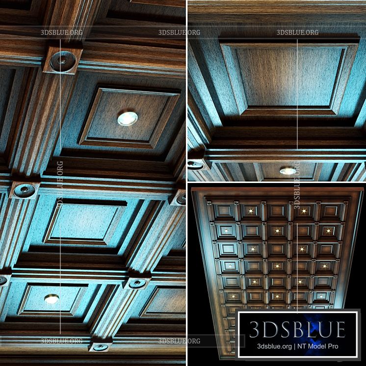 Ceiling set # 2 – wenge color 3DS Max - thumbnail 3