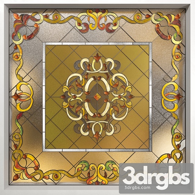 Ceiling stained glass 3dsmax Download - thumbnail 1