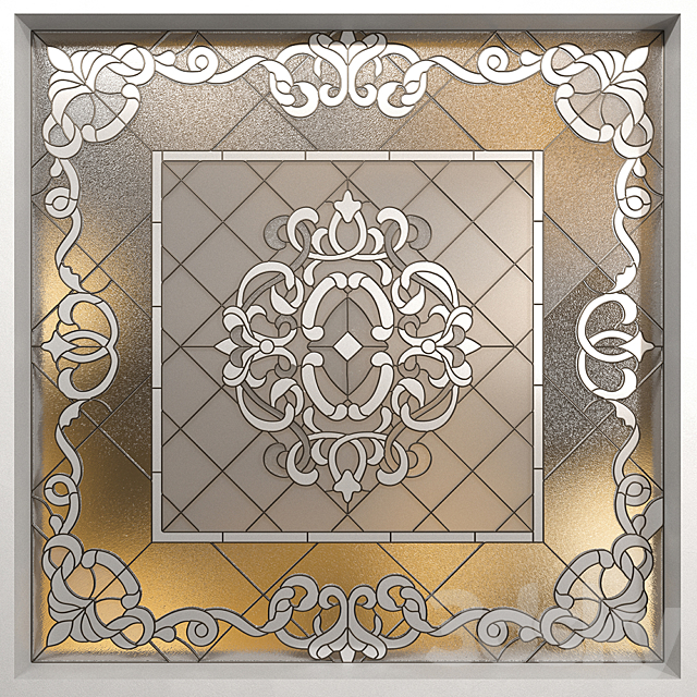 Ceiling stained glass 3DSMax File - thumbnail 3