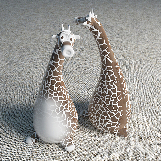 Ceramic figurine of a giraffe 3ds Max - thumbnail 1