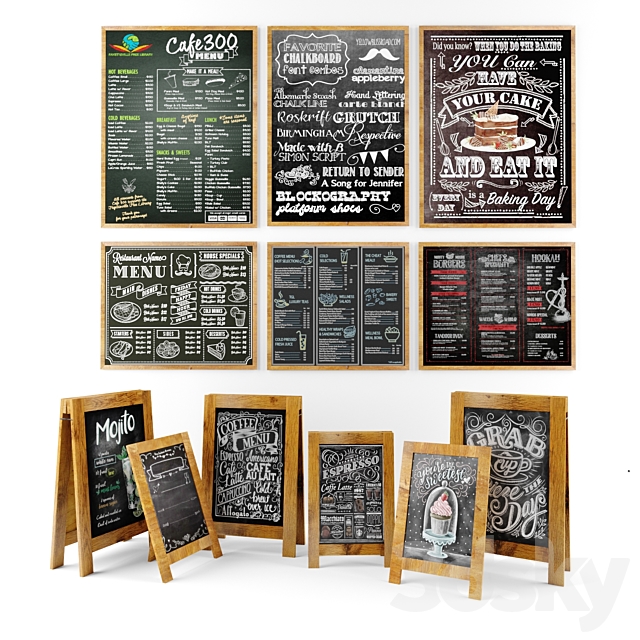 chalk board 3DSMax File - thumbnail 1