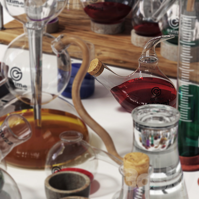 Chemistry dishes n4 _ Laboratory chemical glassware №4 3DS Max Model - thumbnail 3