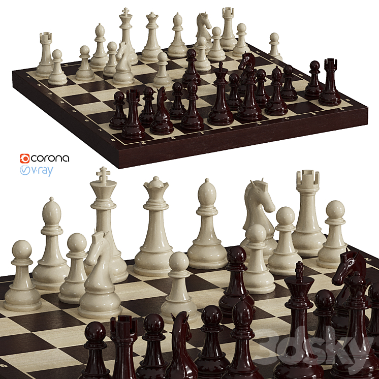 Chess 3DS Max Model - thumbnail 1