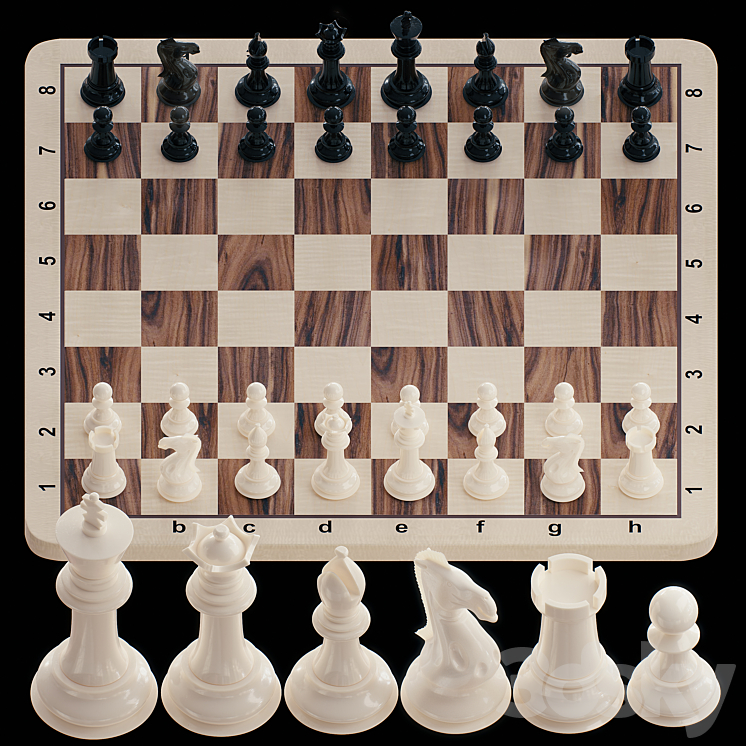 Chess 3DS Max Model - thumbnail 1