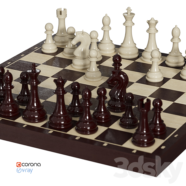 Chess 3DS Max Model - thumbnail 3