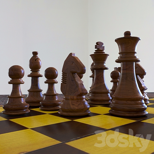 Chess game 3DS Max Model - thumbnail 2