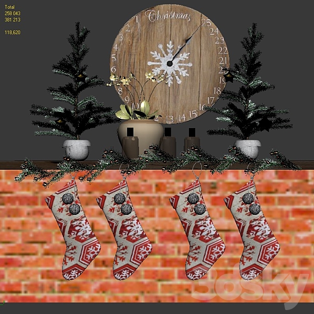 Christmas decorations 03 3DSMax File - thumbnail 3