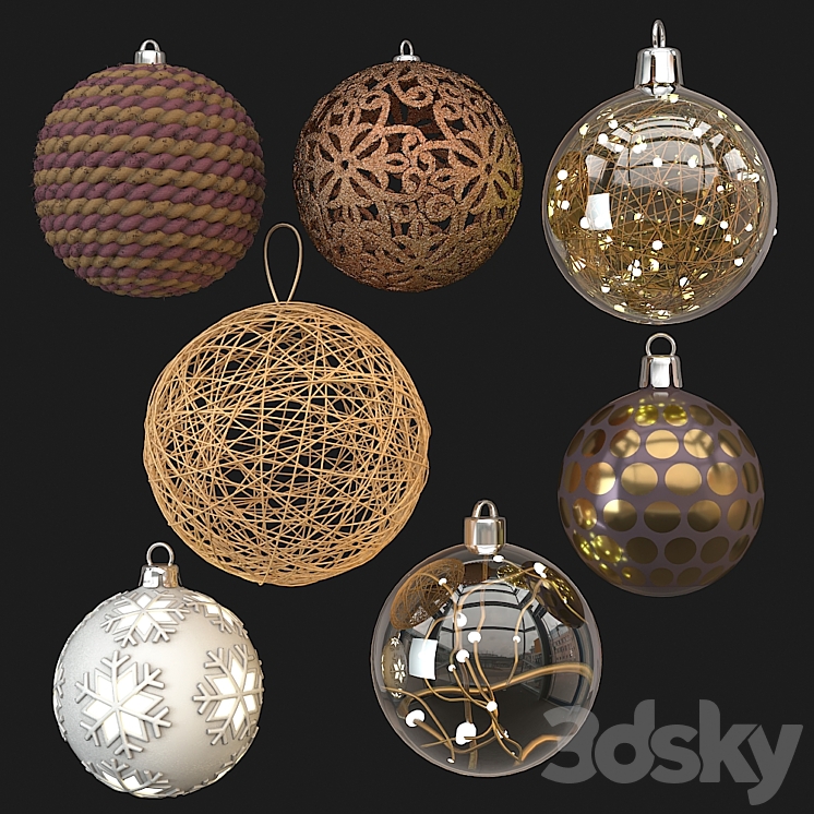 Christmas decorations 3DS Max - thumbnail 1