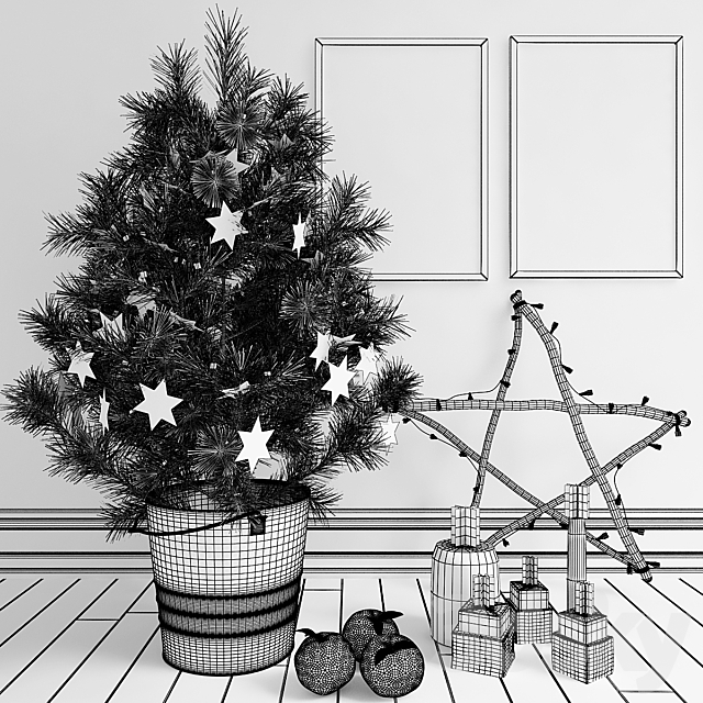 Christmas decorations 3DS Max Model - thumbnail 2