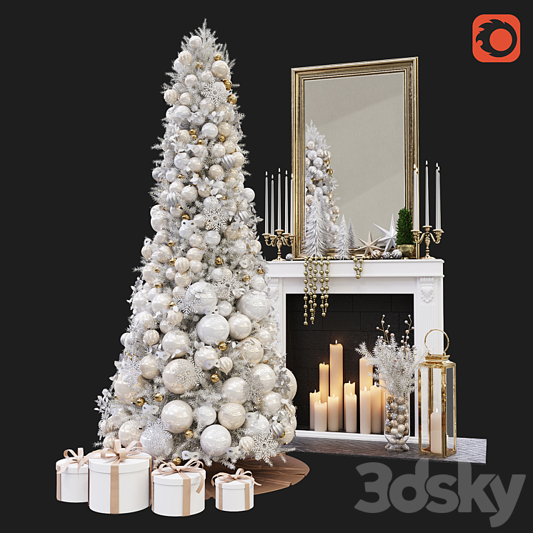 Christmas Decorative set sk_2 (Corona) 3DS Max - thumbnail 1