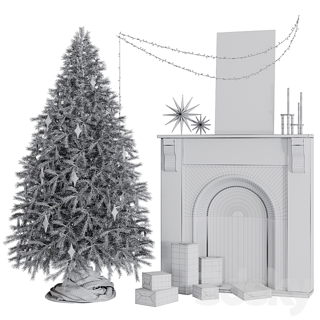 Christmas tree 03 3DS Max Model - thumbnail 6