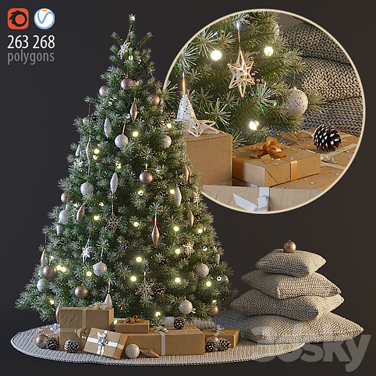 Christmas tree 3DS Max - thumbnail 1