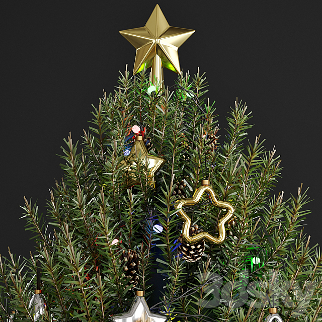 Christmas tree 3DS Max Model - thumbnail 3