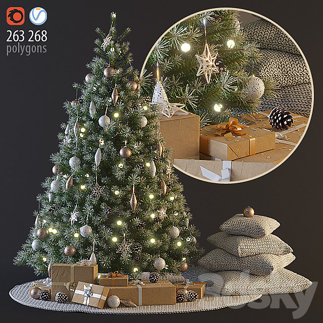 Christmas tree 3DSMax File - thumbnail 1