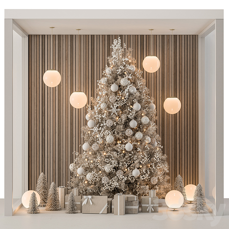 Christmas Tree and Decoration 52 3DS Max Model - thumbnail 1