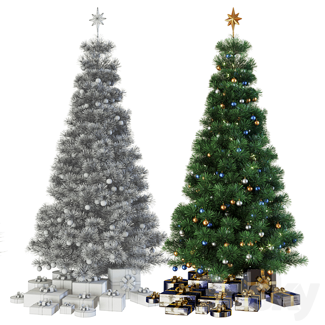 Christmas tree with gifts 3DSMax File - thumbnail 1