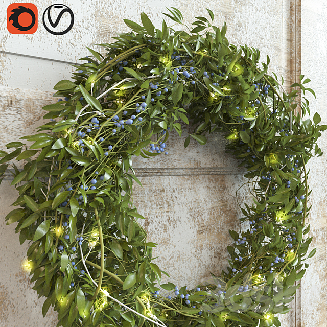 Christmas wreath 3DSMax File - thumbnail 2