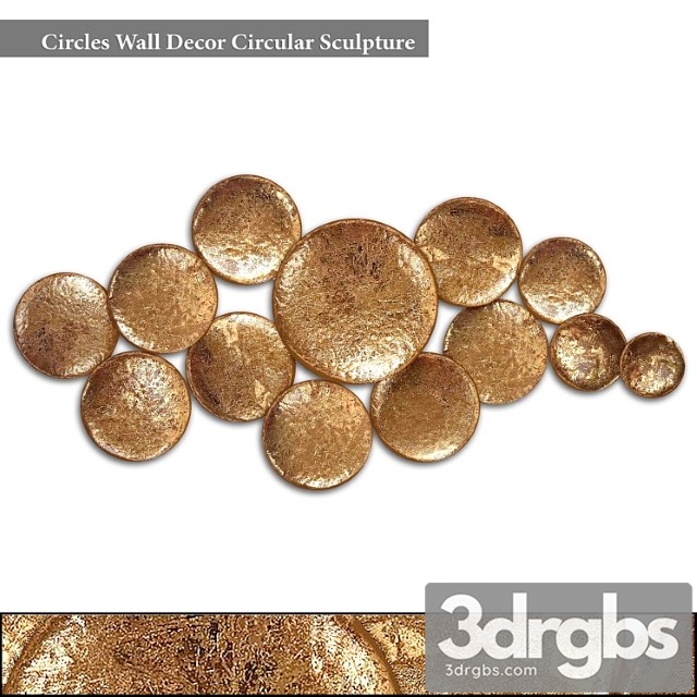 Circles wall decor circular sculpture 3dsmax Download - thumbnail 1