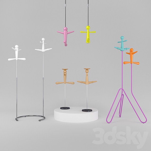 Clothes hanger; organizer for jewelry “Puppeteer” 3DSMax File - thumbnail 2