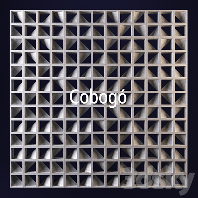 Cobogo geometrical panel №1 3ds Max - thumbnail 1