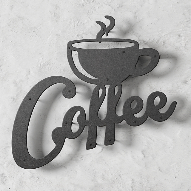 Coffee sign 3DS Max Model - thumbnail 2