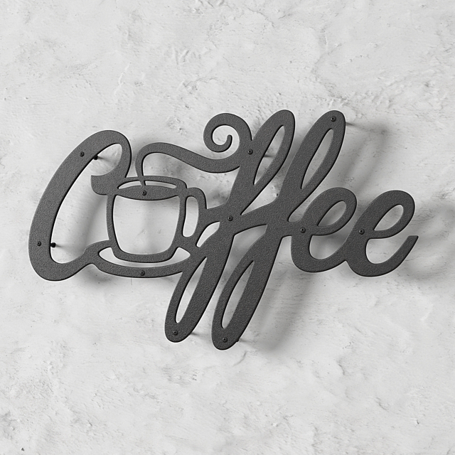 Coffee sign 3DS Max Model - thumbnail 3