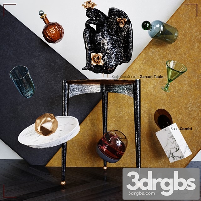 Coffee table garcon table 3dsmax Download - thumbnail 1