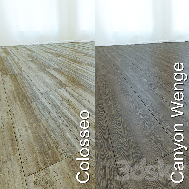 Collection floorboards 6 species 3DS Max Model - thumbnail 1