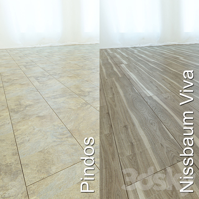 Collection floorboards 6 species 3DS Max Model - thumbnail 2