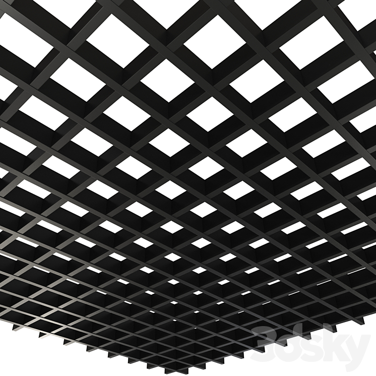 Collection of slatted ceilings Grilyato 3DS Max Model - thumbnail 2