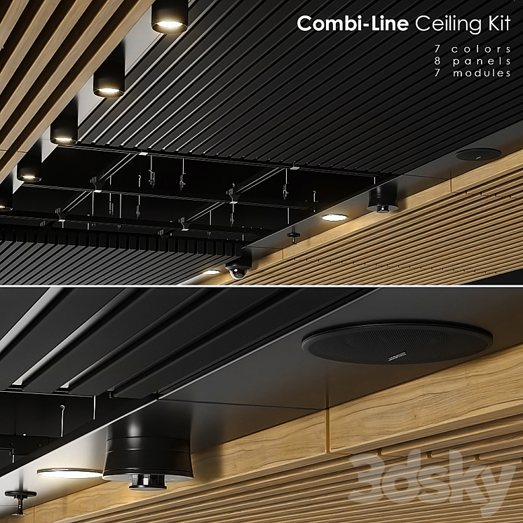 Combi-Line ceiling Kit 3DS Max Model - thumbnail 3