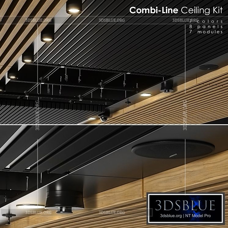 Combi-Line ceiling Kit 3DS Max - thumbnail 3