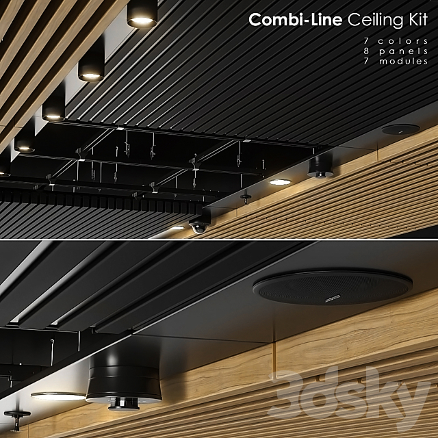 Combi-Line ceiling Kit 3DSMax File - thumbnail 1