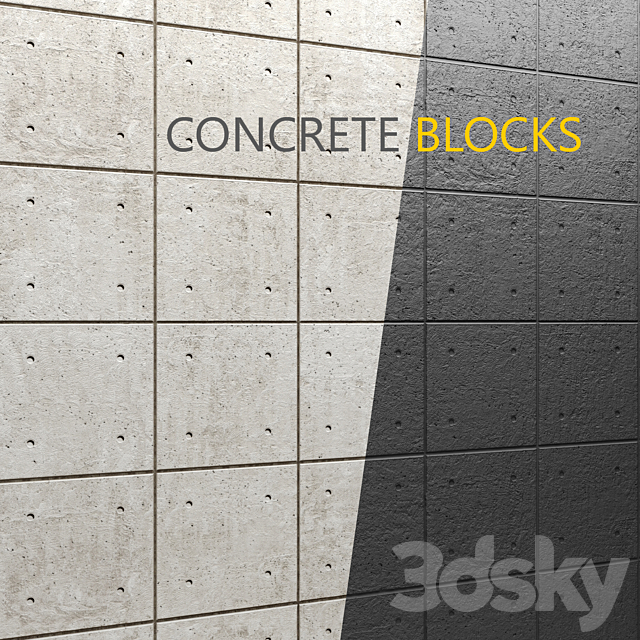 Concrete panel. wall decor. concrete. loft. decorative. interior. black. panel 3DSMax File - thumbnail 2