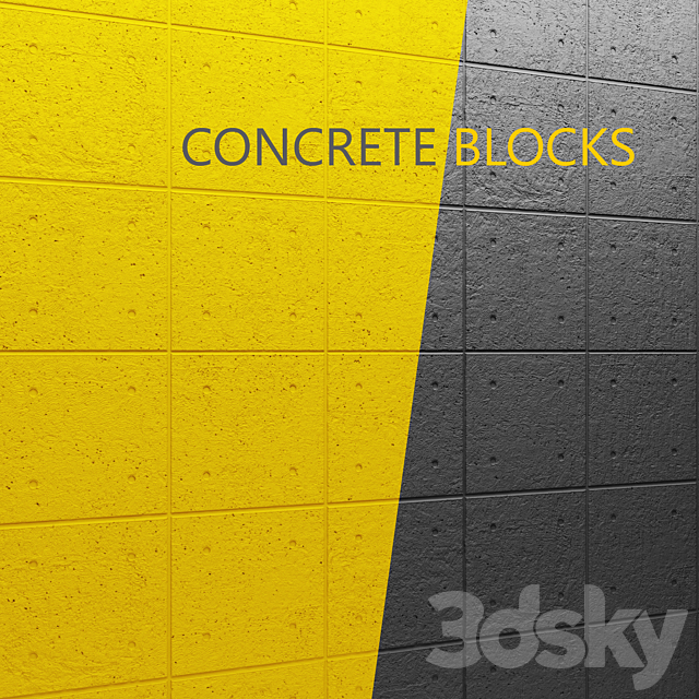 Concrete panel. wall decor. concrete. loft. decorative. interior. black. panel 3DSMax File - thumbnail 3