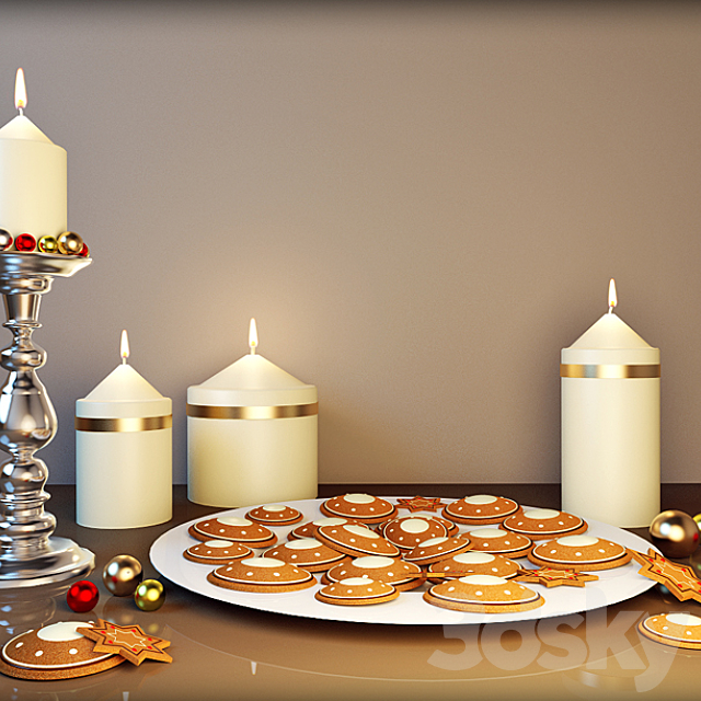 Cookies. Candles 3DSMax File - thumbnail 1