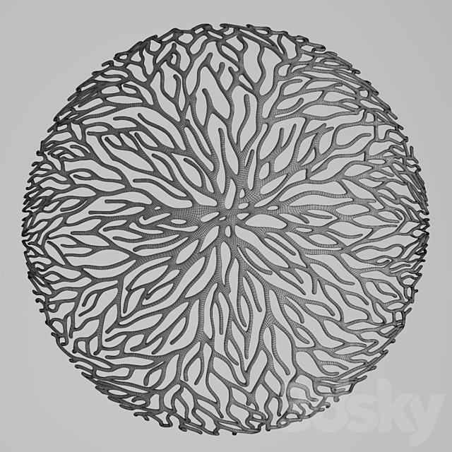 coral bowl round 3DS Max Model - thumbnail 4