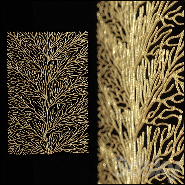 coral wall art 3DSMax File - thumbnail 1