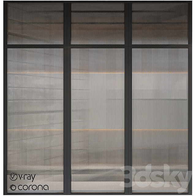 Corrugated glass 3DSMax File - thumbnail 1