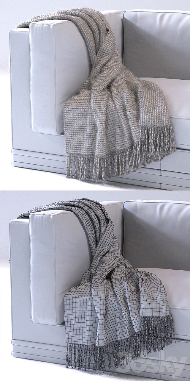 Crate & Barrel Landyn Throw 3DSMax File - thumbnail 3