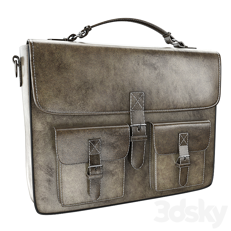 CrazyHorse Leather Bag 3DS Max - thumbnail 1