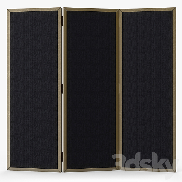 Currey & Company Clara Folding Screen 3DS Max Model - thumbnail 2